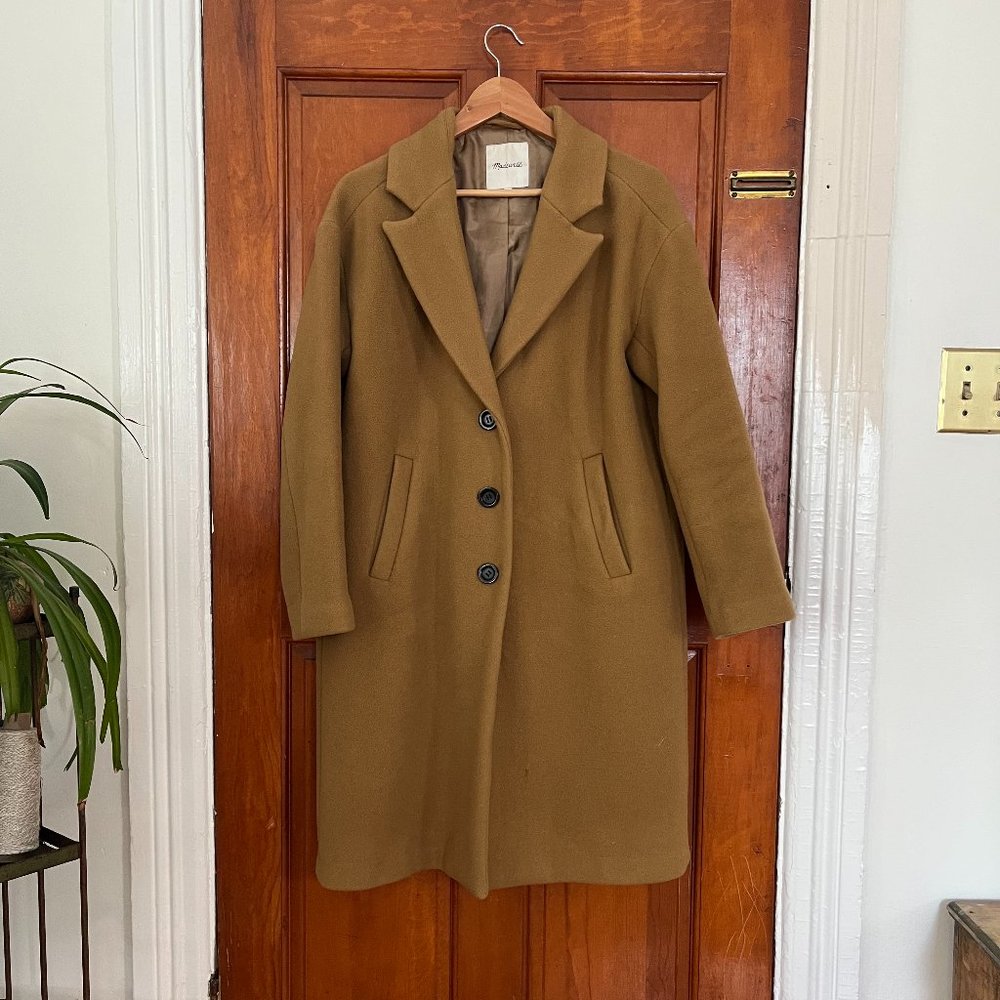 Madewell Bergen Cocoon Coat in Ochre